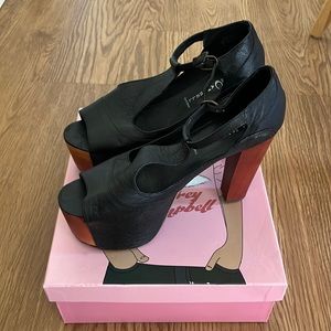 Jeffrey Campbell Foxy-Wood Black Heels